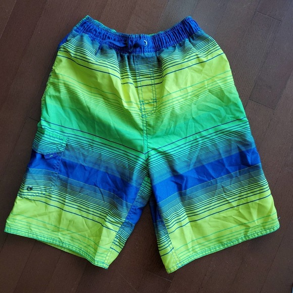 Swimwear Swim Trunks Shorts blue green - Picture 1 of 4